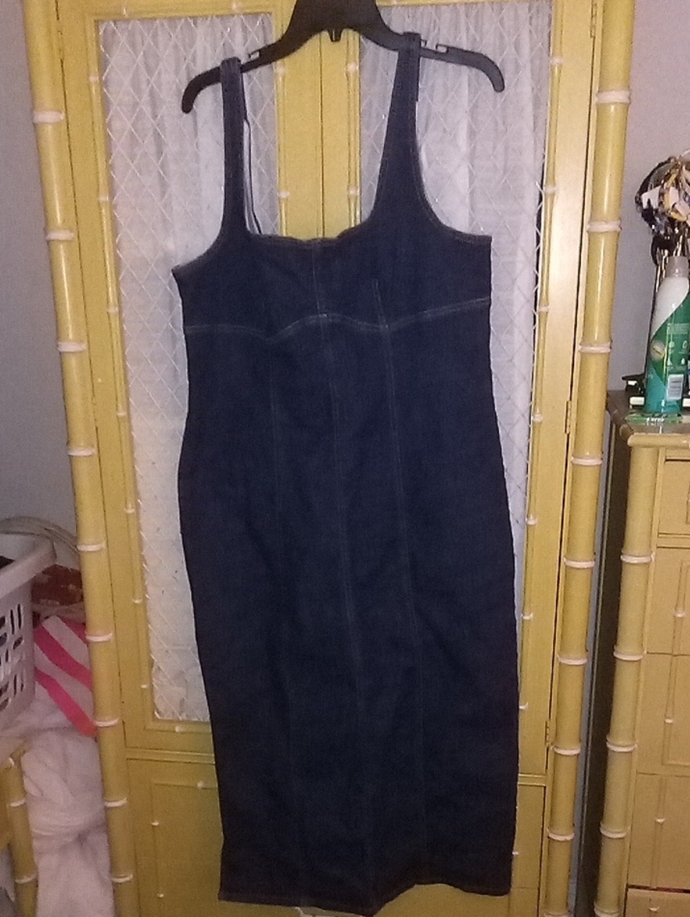 wild fable Dark Blue Denim Maxi Jumper Dress